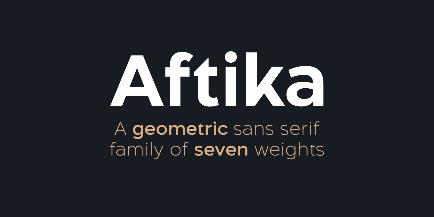 Пример шрифта Aftika